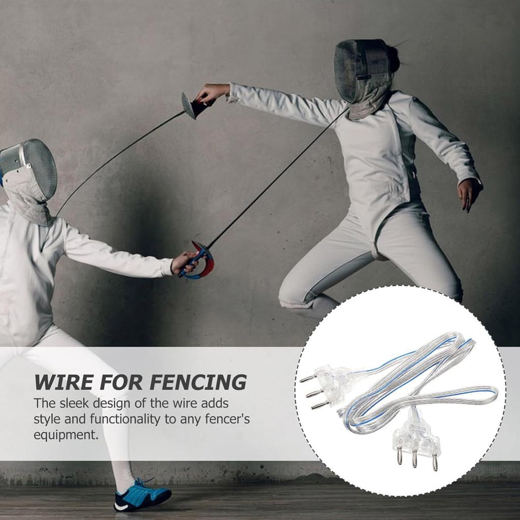 Fil de Corps en Foil pour Fleuret Corde de Main pour Fleuret Léger Flexible Balançable Broche de Connexion du Fil de Corps pour Fleuret Extrémité de Corde de Corps Durable