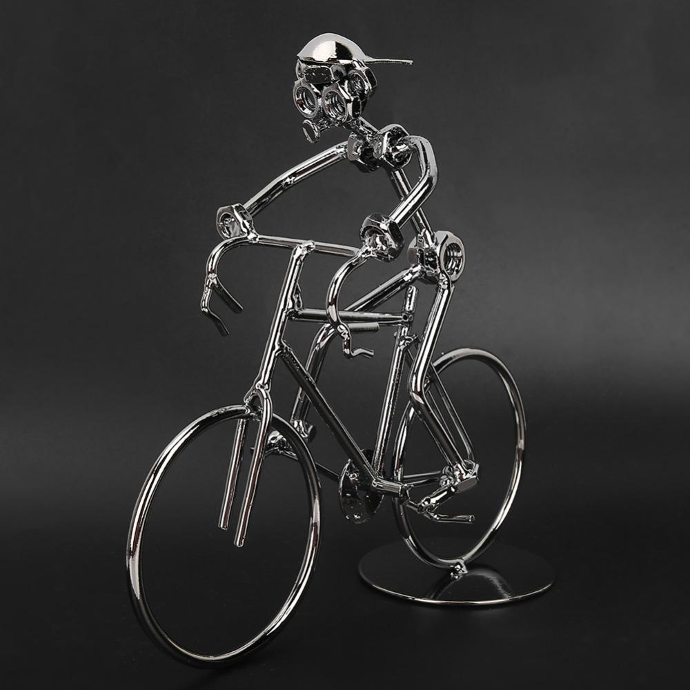 Metal Construction Metal Bicycle Model Art Sculpture Home Decor Ornaments For Bedroom Decor