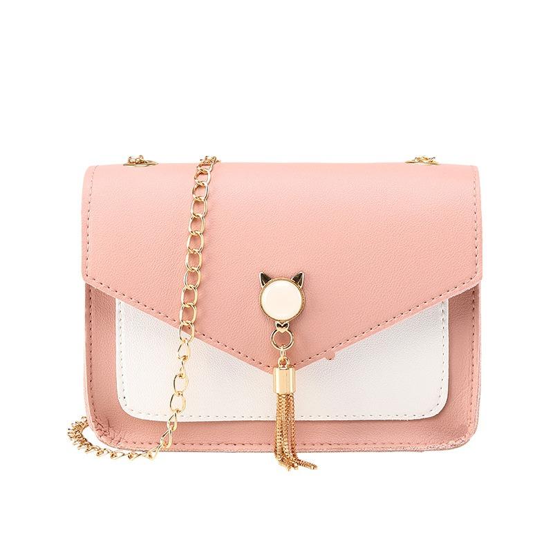 Bag Women's Fashion Trend Pearl Chain One Shoulder Crossbody Small Square Bag New Versatile Casual