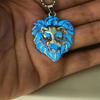 Zinc Zinc Alloy Luminous Pendant Necklace Lion Wolf Hip Hop Neck Chains Cool Halloween Necklace  Party