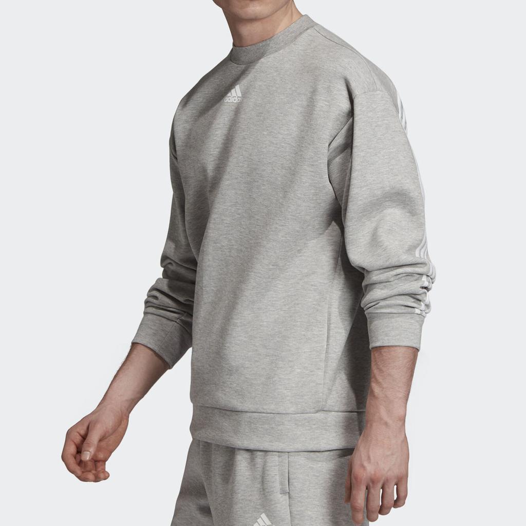 New Adidas Sweatshirts Men Medium Heather Gray EB5279