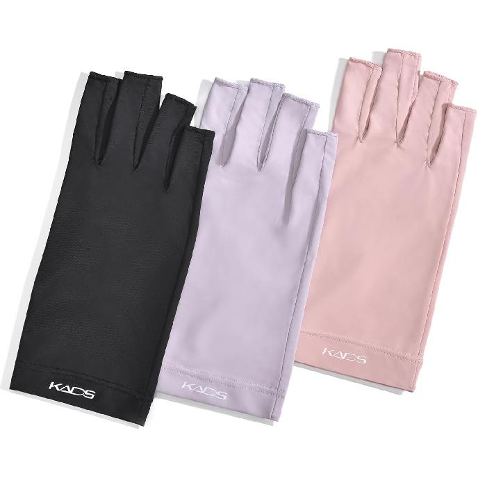 KADS UV Gloves for Nail Lamp,Professional UPF100+ UV Protection Gloves Fingerless Gloves Shield Skin from Sun and Nail Lamp