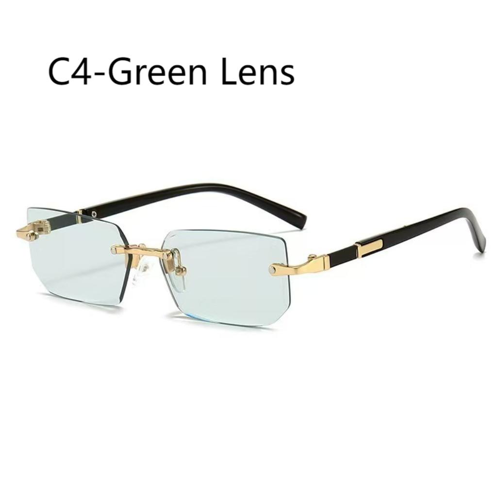 New Frameless Fashion Sunglasses Trend Rimless Cut Edge Shades Versatile Sun Glasses For Men Women
