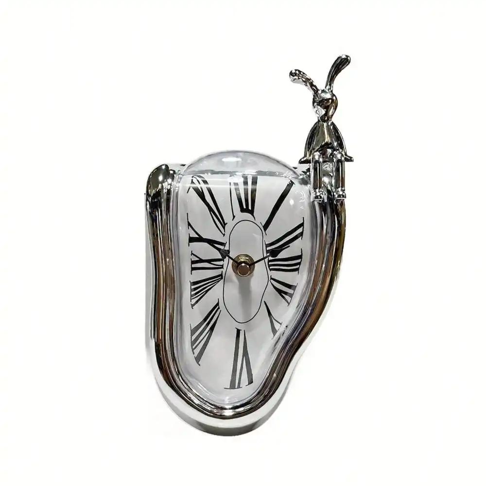 Surrealistic Melting Clock Silent Melting Wall Clock Salvadoran Dali Style Decorative Roman Digital Clock Retro Wall Clock