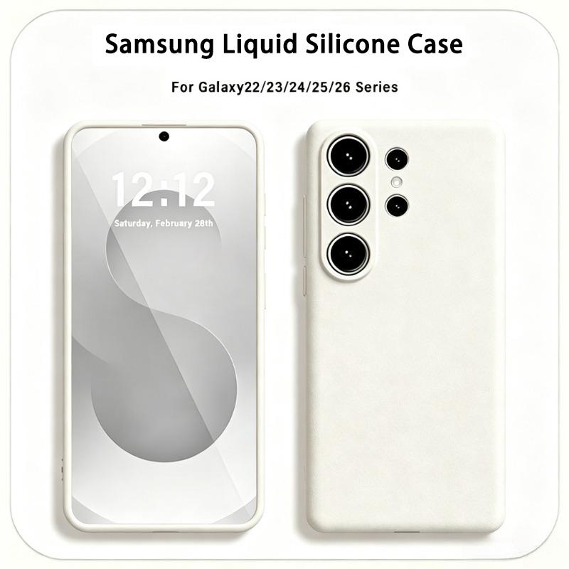 Original Liquid Silicone Case for Samsung Galaxy S26 S25 S24 S23 S22 Ultra Plus S 26 25 Ultra Shockproof Soft Phone Cases Cover