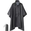 Belle Iza Bella Rain Perfect for and Heavy Includes Storage Rain Rain Gray 140cm X Poncho, Unisex, Waterproof, Lightweight, Cycling, Transportation,