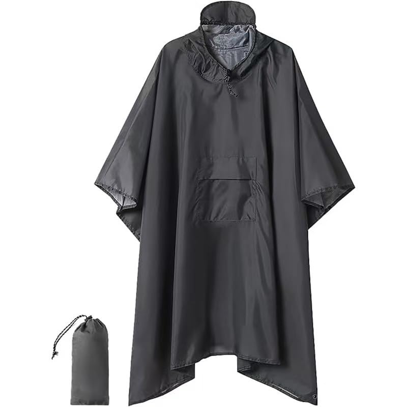 

Belle Iza Bella Rain Perfect for and Heavy Includes Storage Rain Rain Gray 140cm x Poncho, Unisex, Waterproof, Lightweight, Cycling, Transportation,