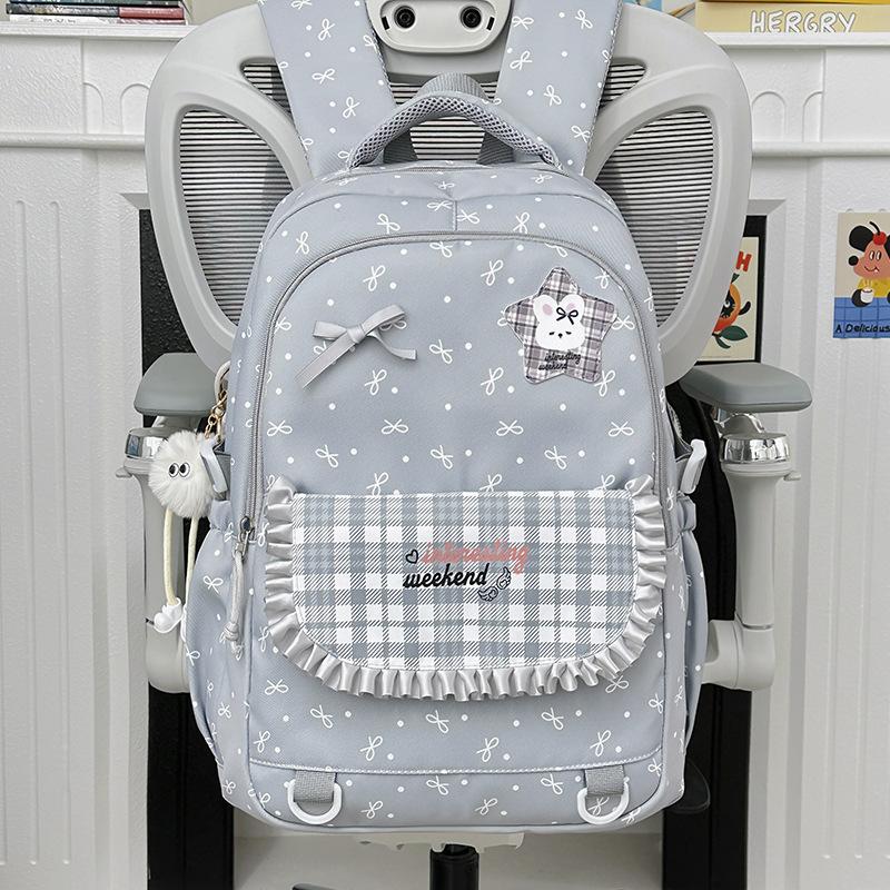 Schoolbag Junior high school girls schoolbag new large capacity high value ins wind children backpack primary school students cute backpack