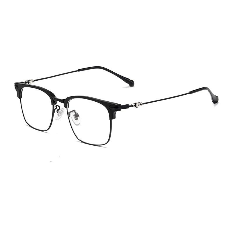 

Vintage Square Titanium Alloy Glasses Half-Frame Brand Design Anti Blue Light Reading Glasses For Men Women Reader +1.75 2.5 3.0 +6.0