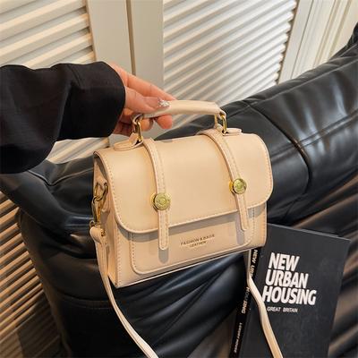 Borsa retrò testurizzata nuova borsa da donna popolare borsa a tracolla versatile borsetta quadrata piccola alla moda