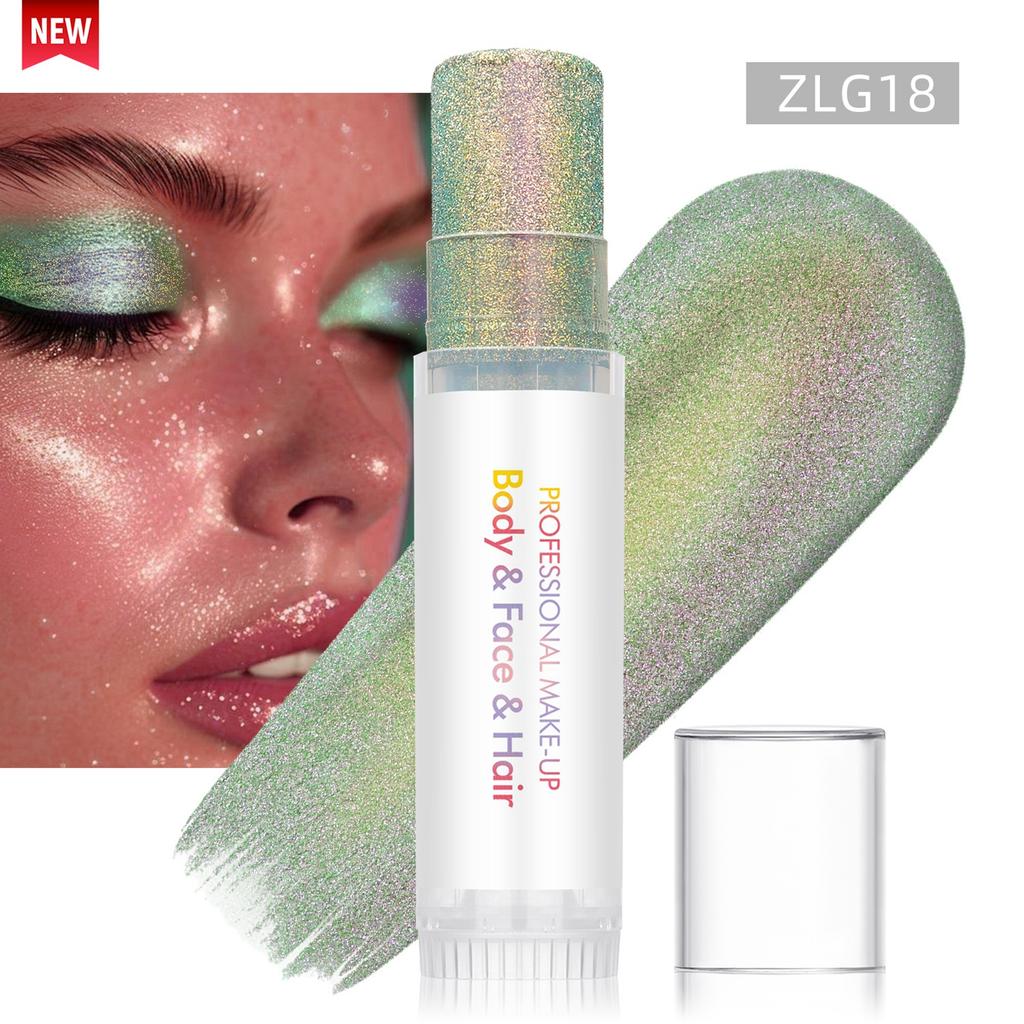 Stick Glitter Corpo, Pittura Facciale, Gel Paillettes, Trucco Sirena, Carnevale Festival Musicale, Capelli, Ombretto, Trucco.
