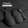 Zhiji L7 Key Cover: Suede LS7 Car Key Case with Buckle, Unisex Interior Accessory