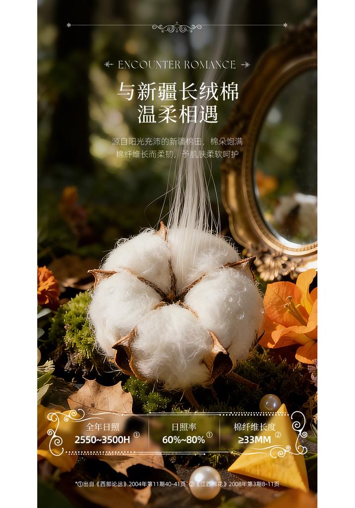 Mengjie Home Textile Flower Tribute Satin Four Piece Set Long staple Cotton Skin friendly