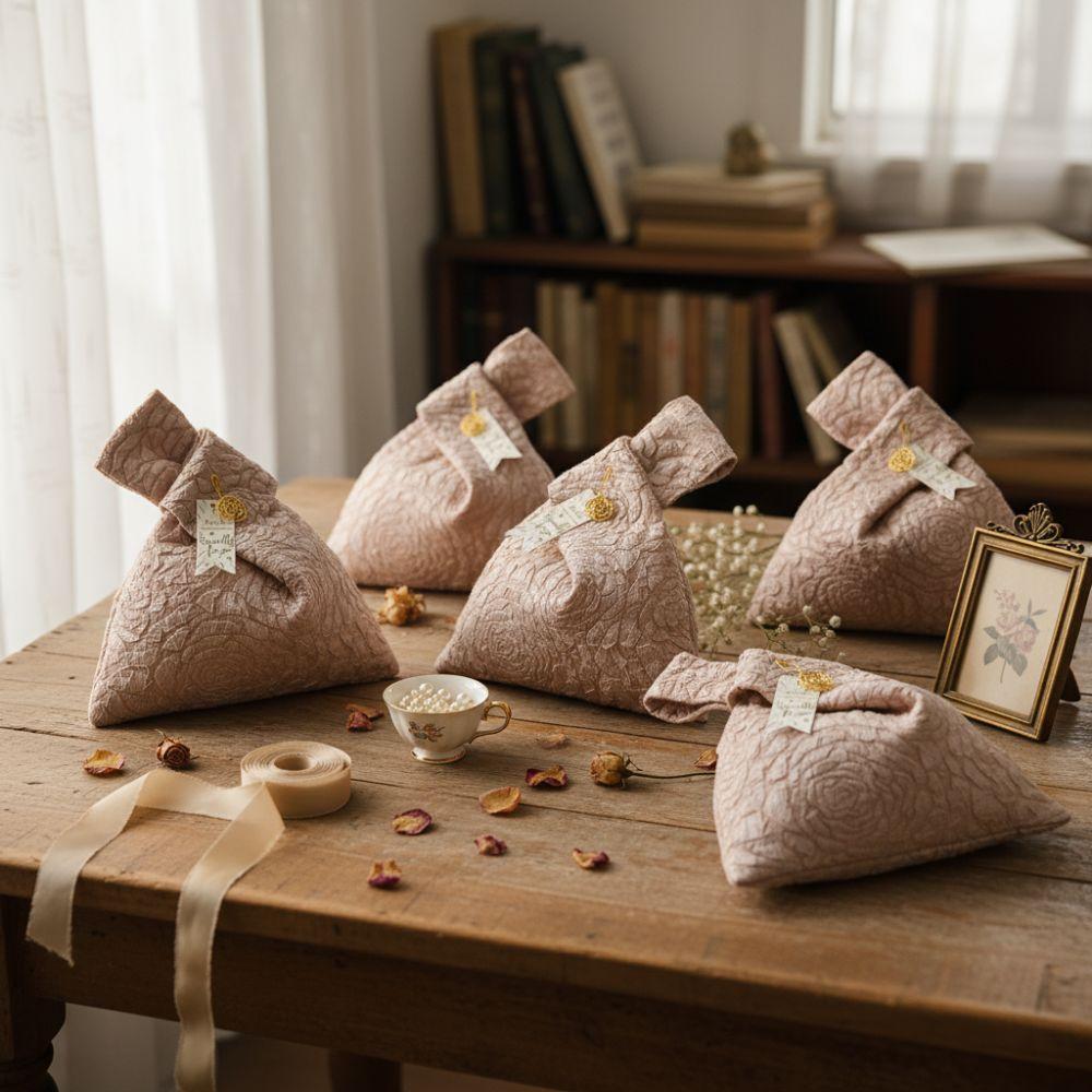 Portable Bag Chinese Style Candy Gift Bag Cloth Handheld Candy Storage Pouches Flower Gift Storage Bag Goodie Packing