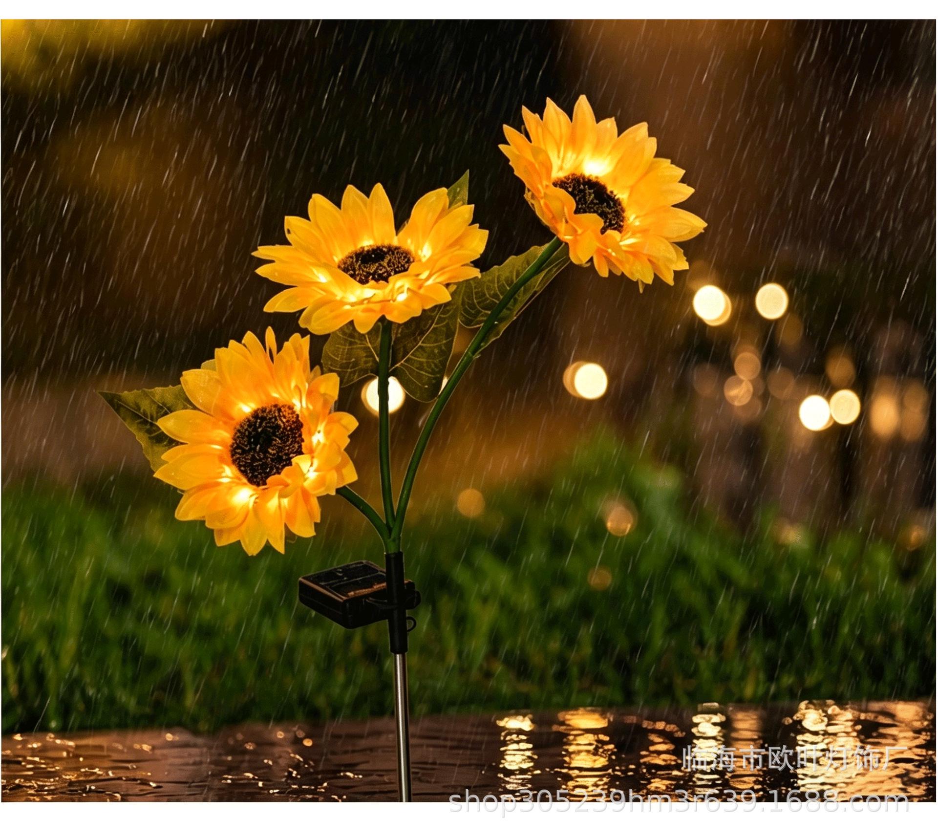 Sunflower Solar Firefly Garden Lights for Lawn and Courtyard Single Sunflower