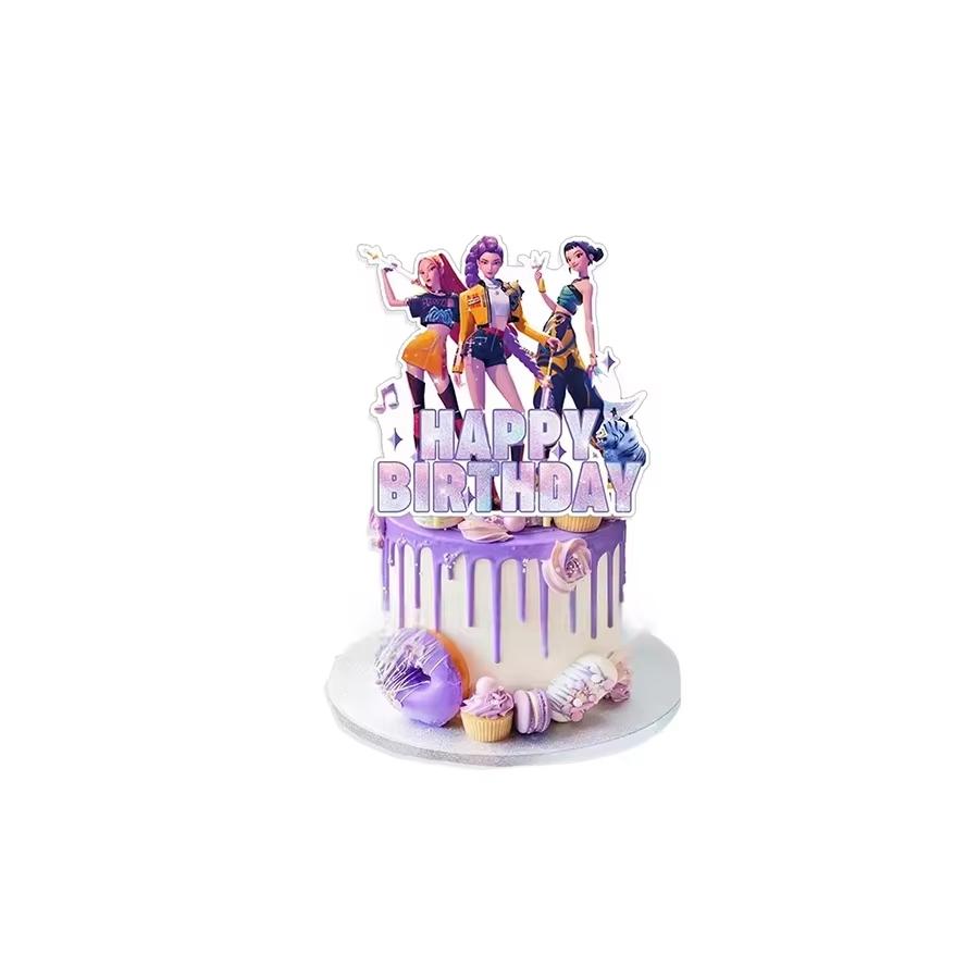 K-Pop Kindergeburtstagsparty Zubehör All-in-One Dekorationsset - Papiergeschirr Becher Süßigkeitenbox Geschenktüten Banner für festliche Feiern