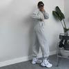 Two Pieces Tracksuits for Women Short Zipper up Hoodies Sweatshirts Coats and Drawstring Waist Sweatpants Casual Sport Clothing