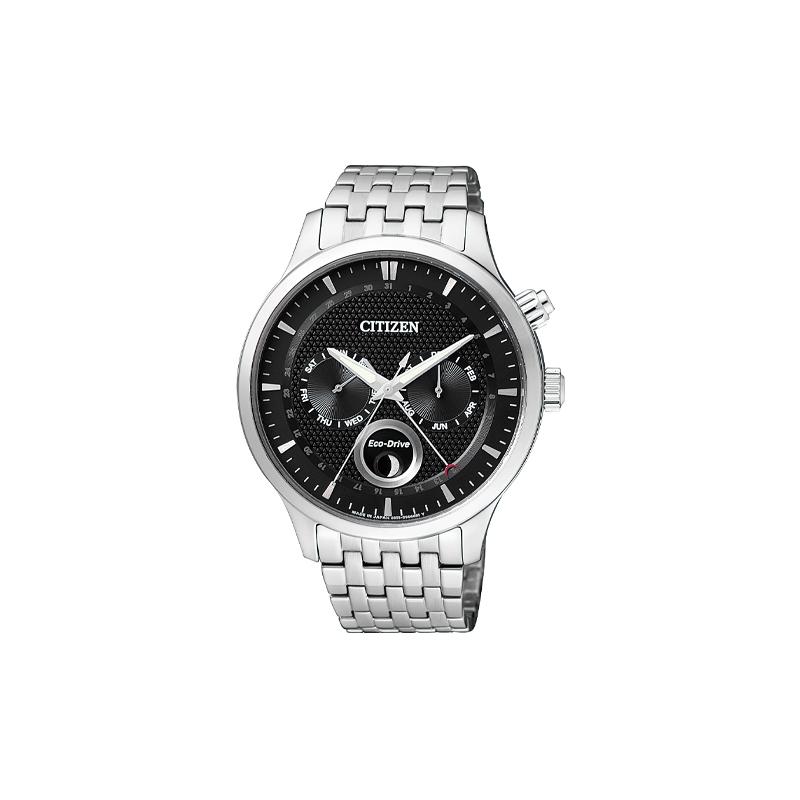 

CITIZEN Eco-Drive Series Leisure Eco-Drive Moon Phase Solar Movement Steel Strap Men s Watch Black Dial AP1050-56E чорний