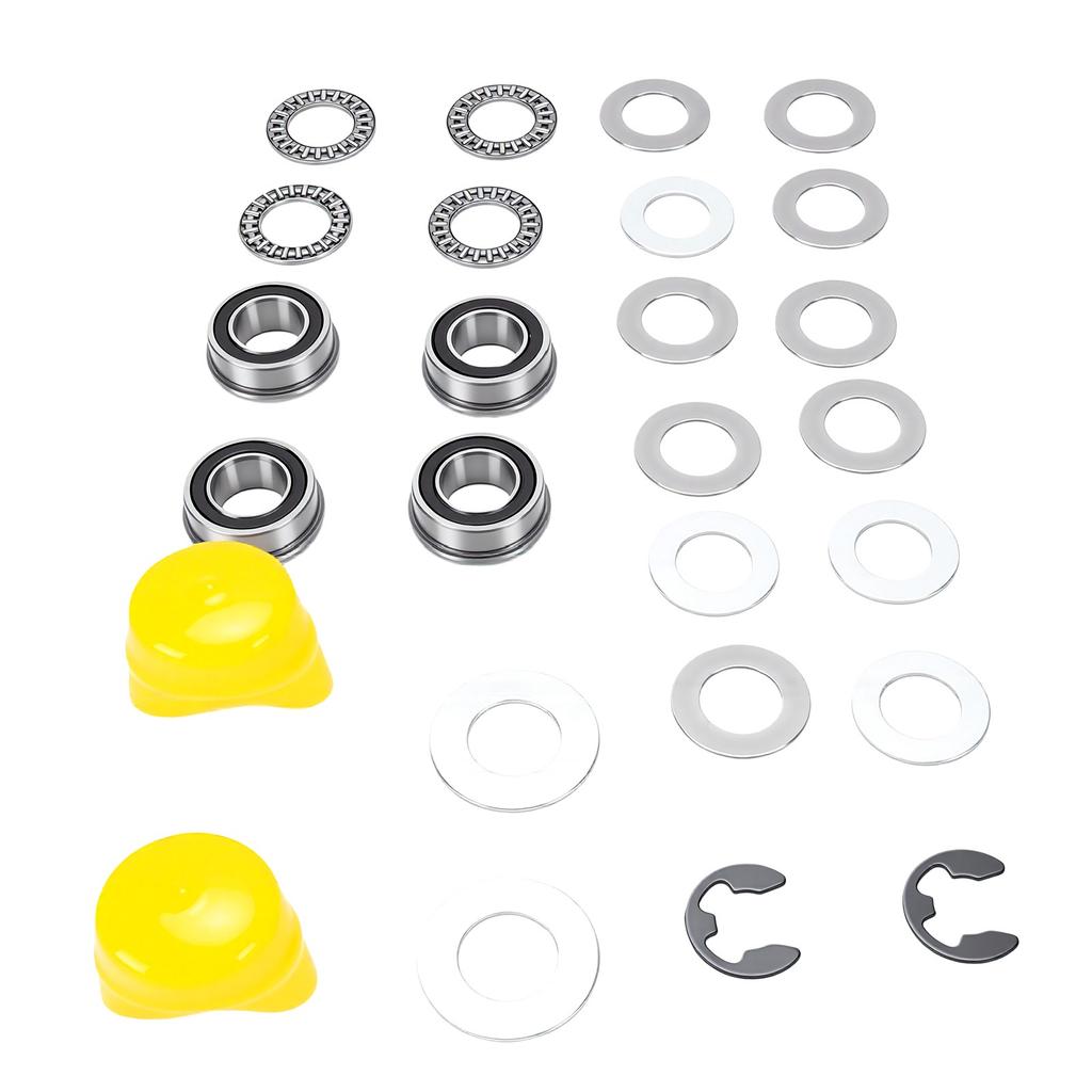 Front Wheel Bearing Kit Fit For M123811 AM127304 M143338 9040H Mower Parts Front Wheel Axle Bushing Set Yellow Caps
