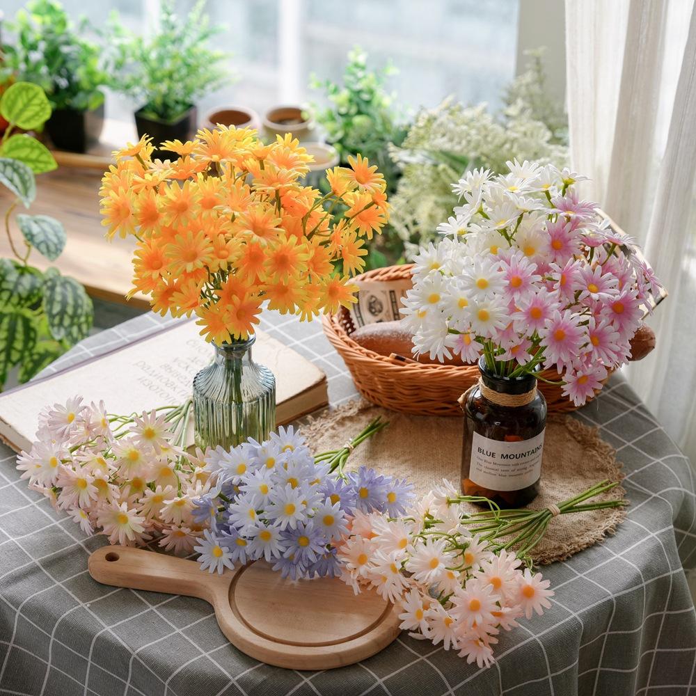 Versatile Flower Arrangement Artificial Daisy Flowers Creative Craft Flowers Easy To Clean Flowers Fabric Daisy Flowers