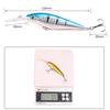 10PCS 11cm/9.5g Three Anchor Hook Simulated Fish Bait Sequin Hard Bait