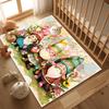 Cute Decoration Carpet for Room Little Rabbit Cartoon Style Non-slip Living Room Rug Bedroom Bedside Plush Soft Mat for Children