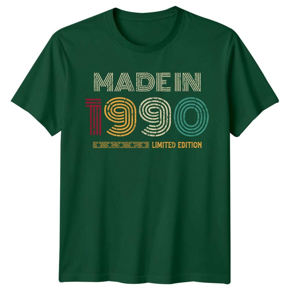 Made In 1990 Unisexs T Shirt 36th Birthday Gift Vintage All Original Parts S