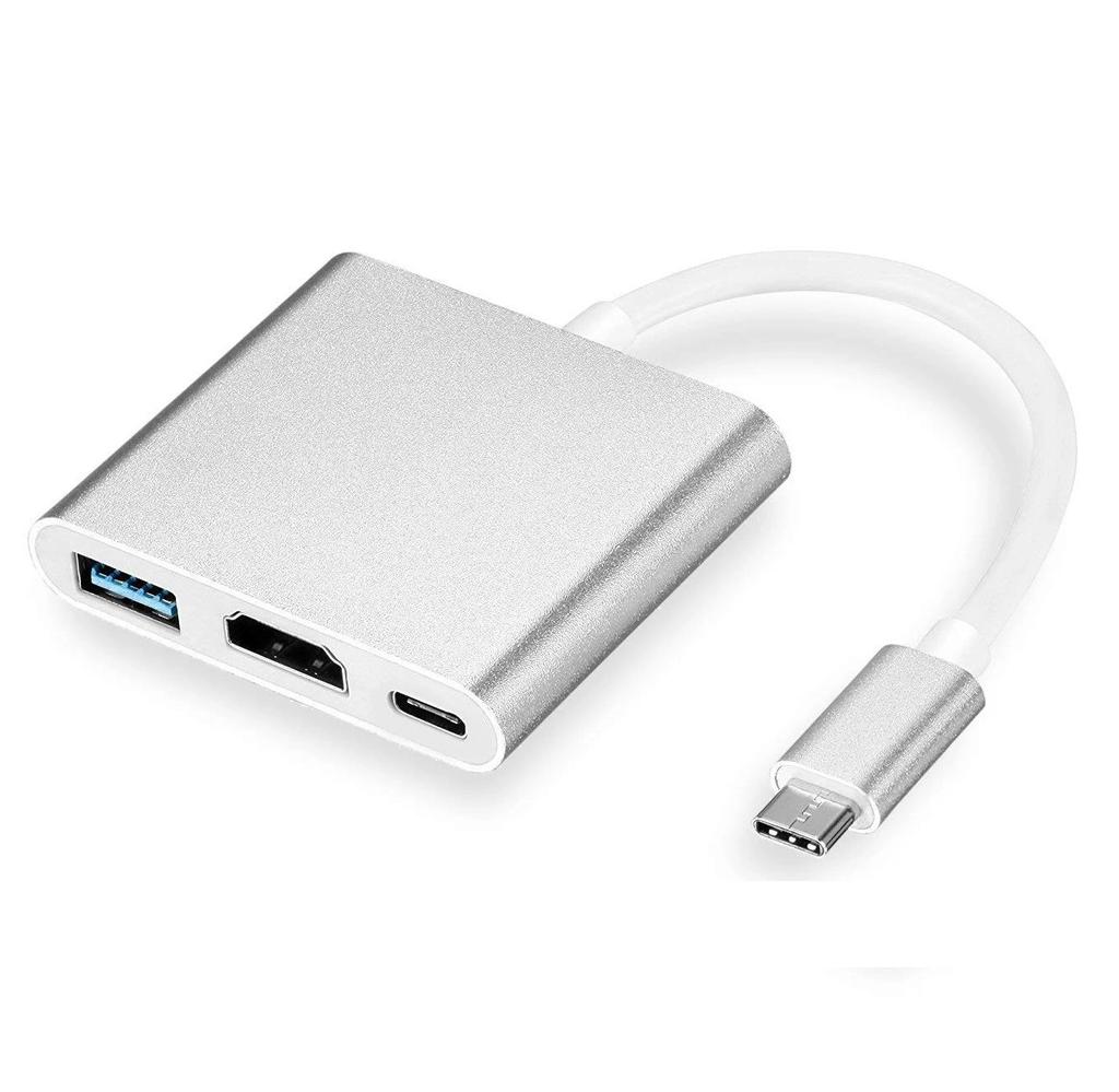 3v1 USB 3.0 nabíjecí adaptér kompatibilní s USB-C na HDMI, USB-C 3.1 Hub pro Mac Air Pro, Huawei Mate10, Samsung S8 Plus