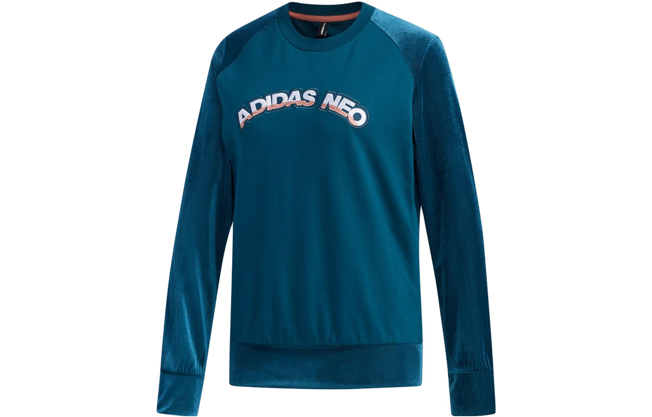 Adidas Neo Sweatshirts Women s Blue Crew Neck Moderate Regular EI4278 S