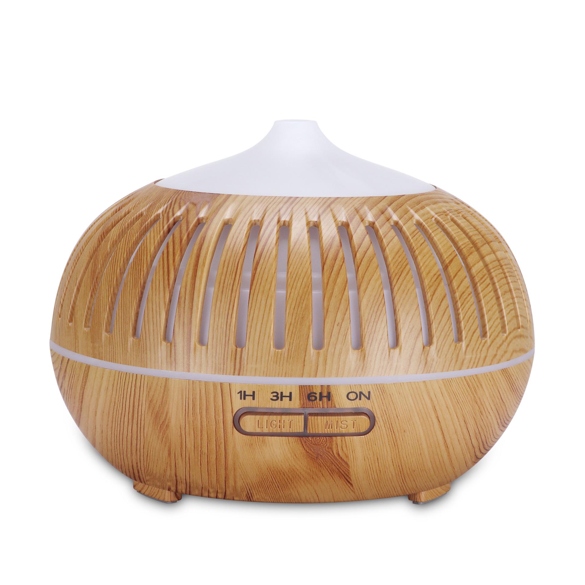 New Hollow Wood Grain Ultrasonic Essential Oil Humidifier US Standard