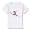 Boys T-shirt Girls Kids Rhythmic Gymnastics Printed T-shirt Modal Clothing Short Sleeves Boys Clothes