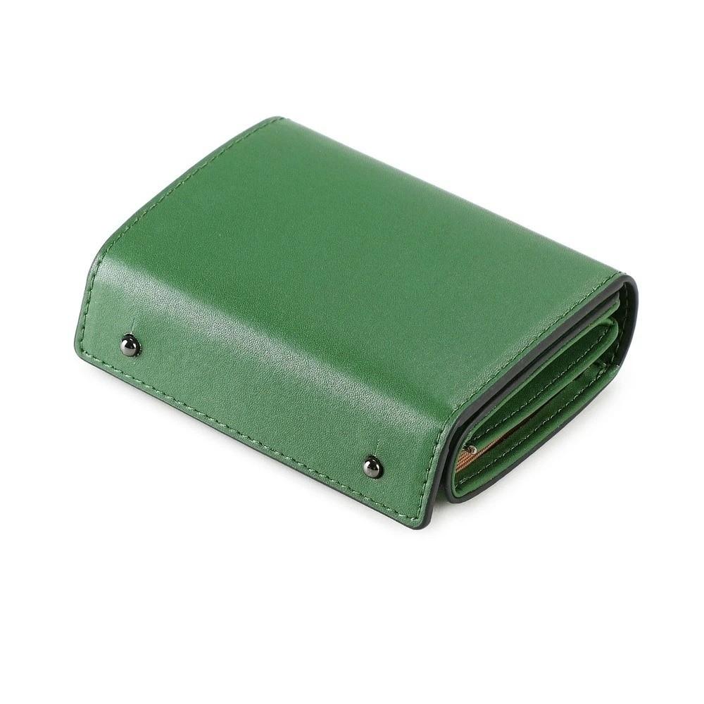 PU Leather Tri-fold Card Holder Ultra-Thin Design Coin Purse  Anti-theft Swiping