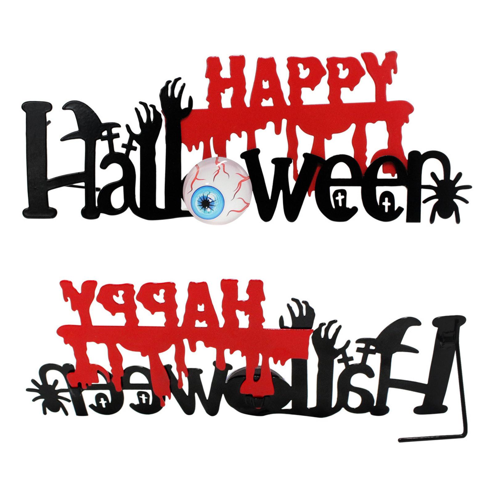 

Знак Happy Halloween Table, многоярусный поднос Halloween с глазным яблоком, блок паука, украшение стола, центральный элемент для дома One Size чёрный
