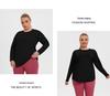 Women's Plus Size Mesh Patchwork Moisture-Wicking Long Sleeve Yoga Top