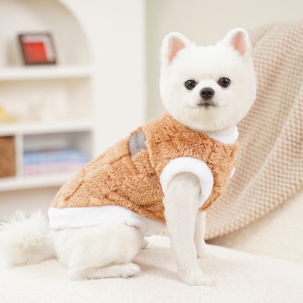 Comfortable Winter Dogs Clothes Velvet Dog Warm Sweater Fashion Pet Thick Plush Jacket Walking