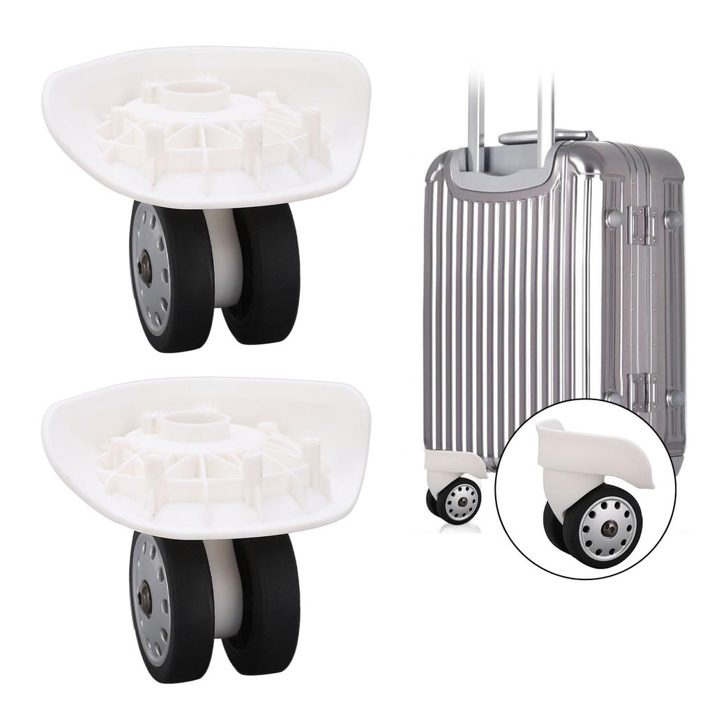 1 Pair 8 Porous Wheel Suitcase Luggage Replacement Casters for Travel Bags Large Size