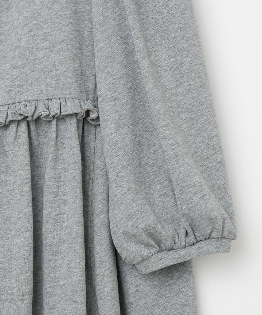 Milo Woman Puff Sleeve Jersey Dress [Melange Grey]