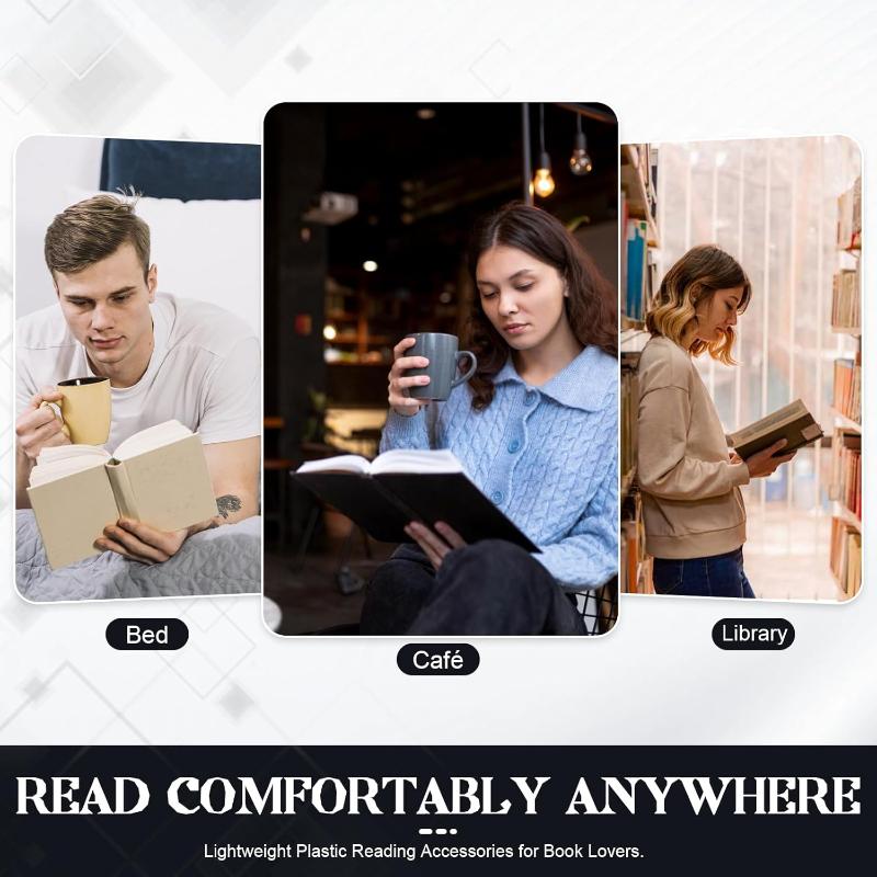 Black Cat Thumb Book Holder - Lightweight Plastic Reading Accessory for Book Lovers, One-Handed Page Holder, Gifts for Readers