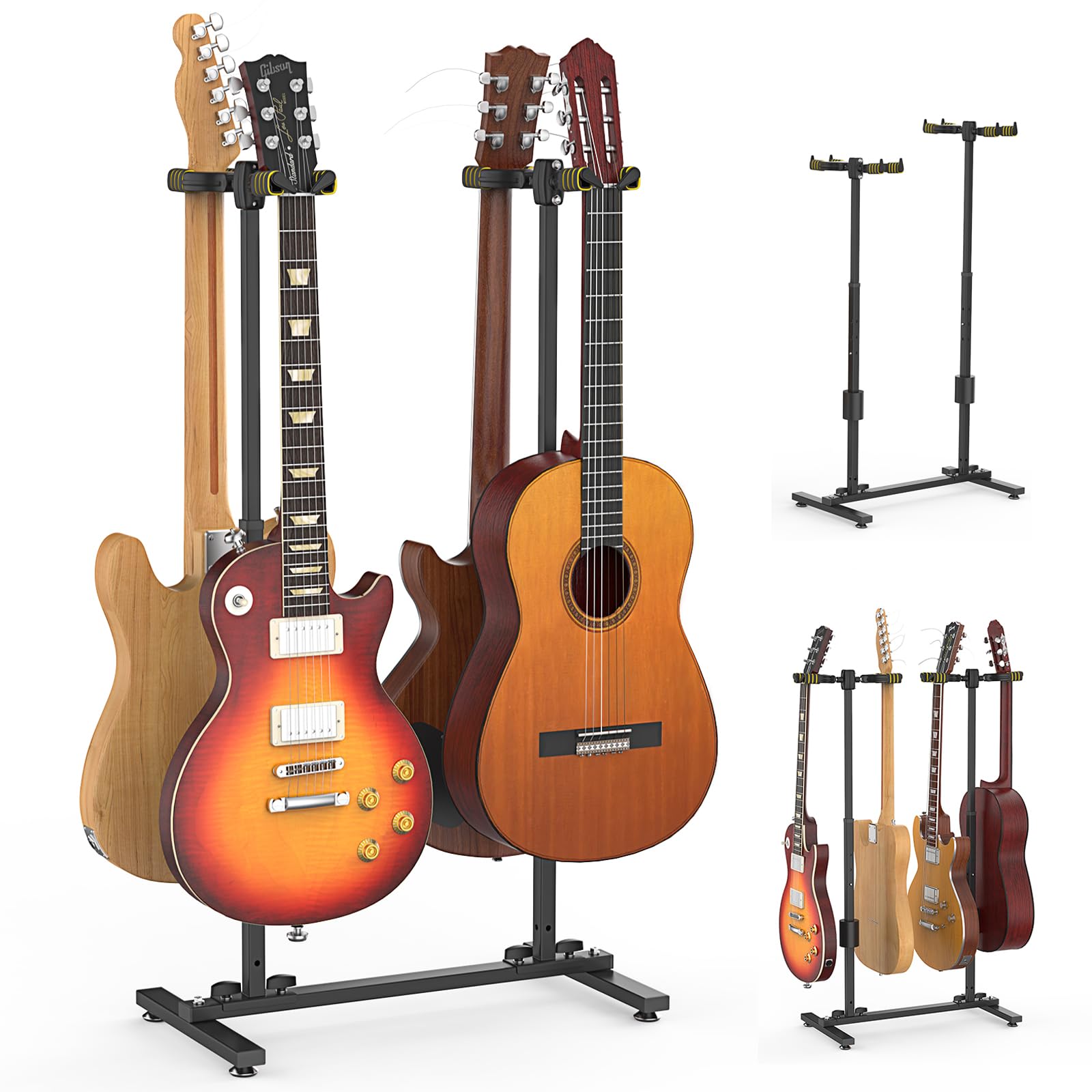 

Fulgutonit Guitar Stand for 4 Gravity Height Automatic Rotating Fits Acoustic Electric Bass and 30kg Weight Sturdy Steel EVA Japanese Assembly Video чёрный