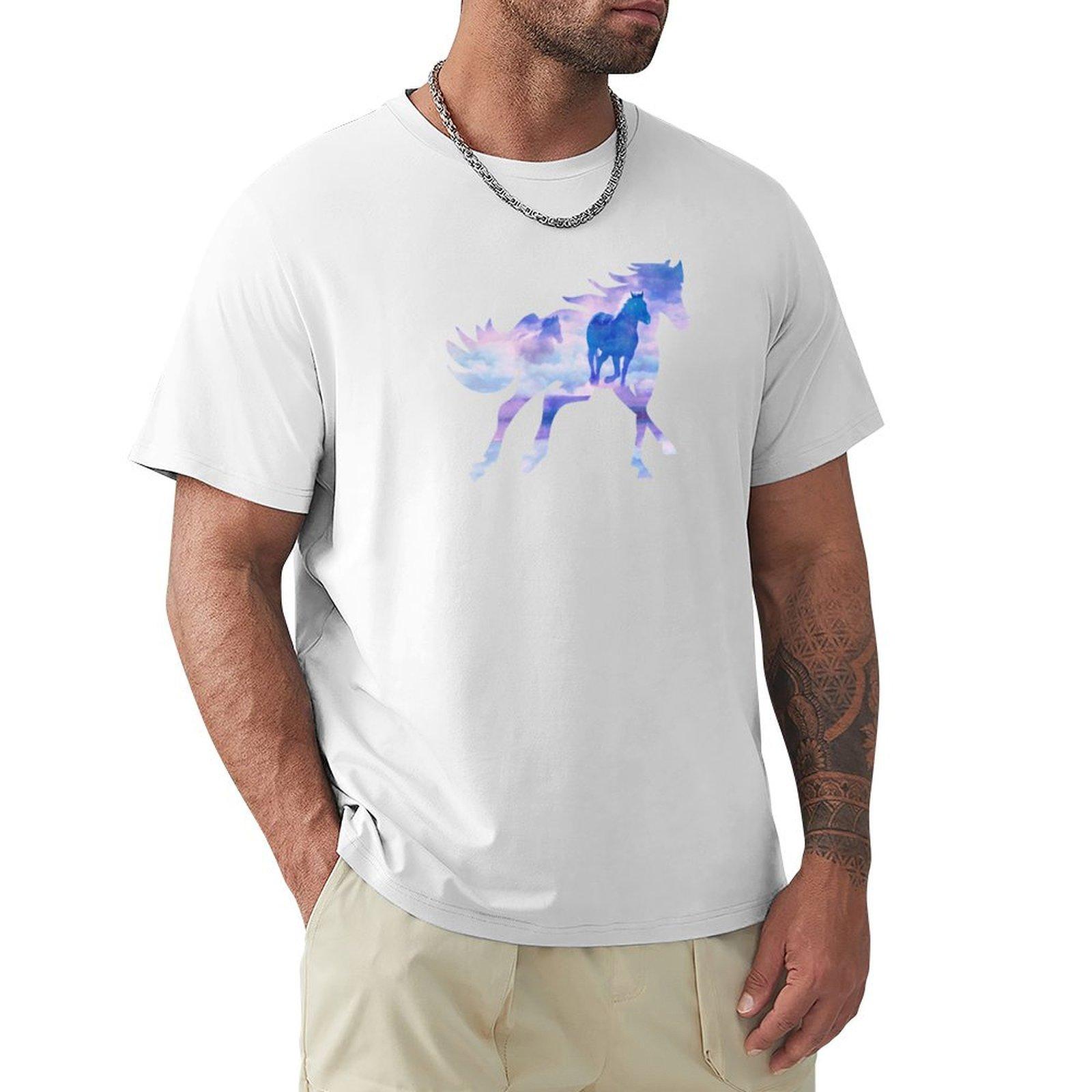 Horses Run Tshirt Urban Style Print Tshirt S