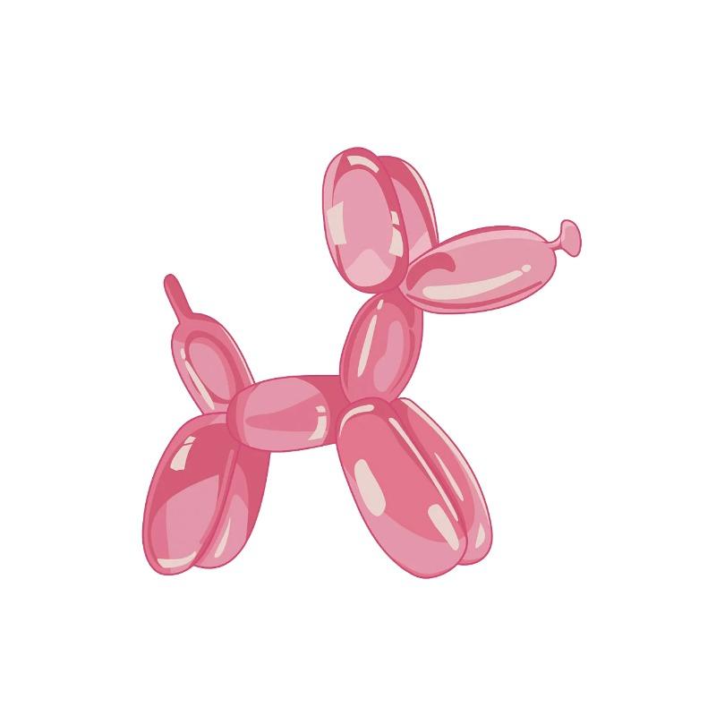 Modrý gumový medvídek Růžový balónkový pes Plakát Preppy Plátno Malba Tisk Trendy Nástěnné umění Dětský pokoj Domácí dekorace