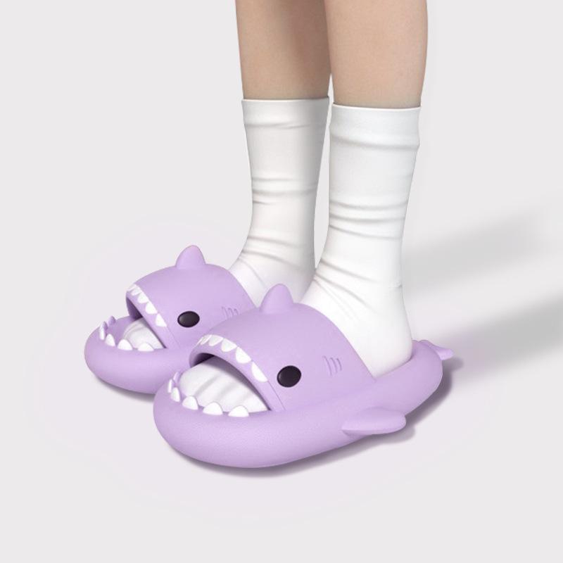 Fashion Litfun Thick-soled Shark Slippers For Women Men Premium Casual Sandals Classic Outdoor Couples Funny Slides EVA Home Cute Shoes