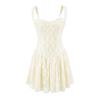 French Niche Square Collar Sweet Lace Suspender Dress Women's Summer Pure Desire Wind Small Man Waist and Thin Short Skirt
