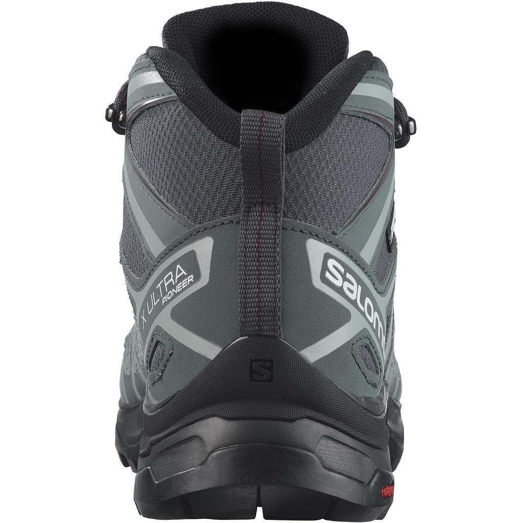 SALOMON X Ultra Pioneer MID CSWP W Hiking and Trekking Shoes Size Cm (L41671200), Ebony/Stormy Weather/Wine Tasting, 25.5