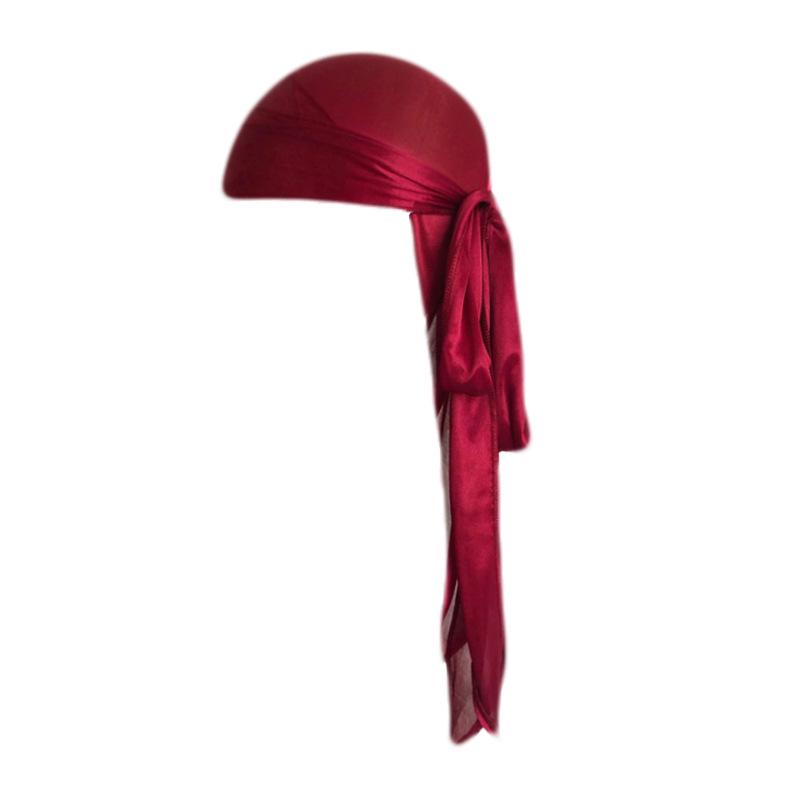 Silk-Style Elastic Knitted Long Tail Headscarf Turban