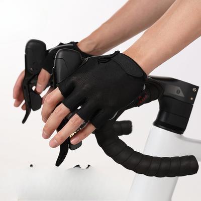 Cycling Fitness Gloves Deerskin Anti Slip Wear Resistant Shock Absorbing Men and Women Sports Mountain Bike Half Finger Gloves