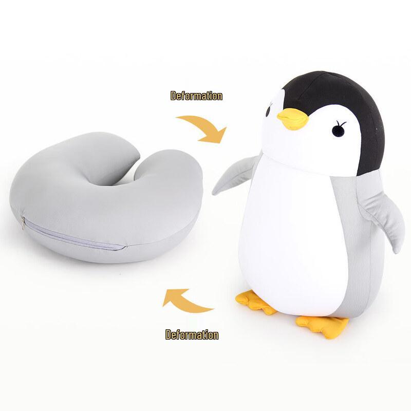 Deformable U-Shaped Travel Pillow & Plush Toy