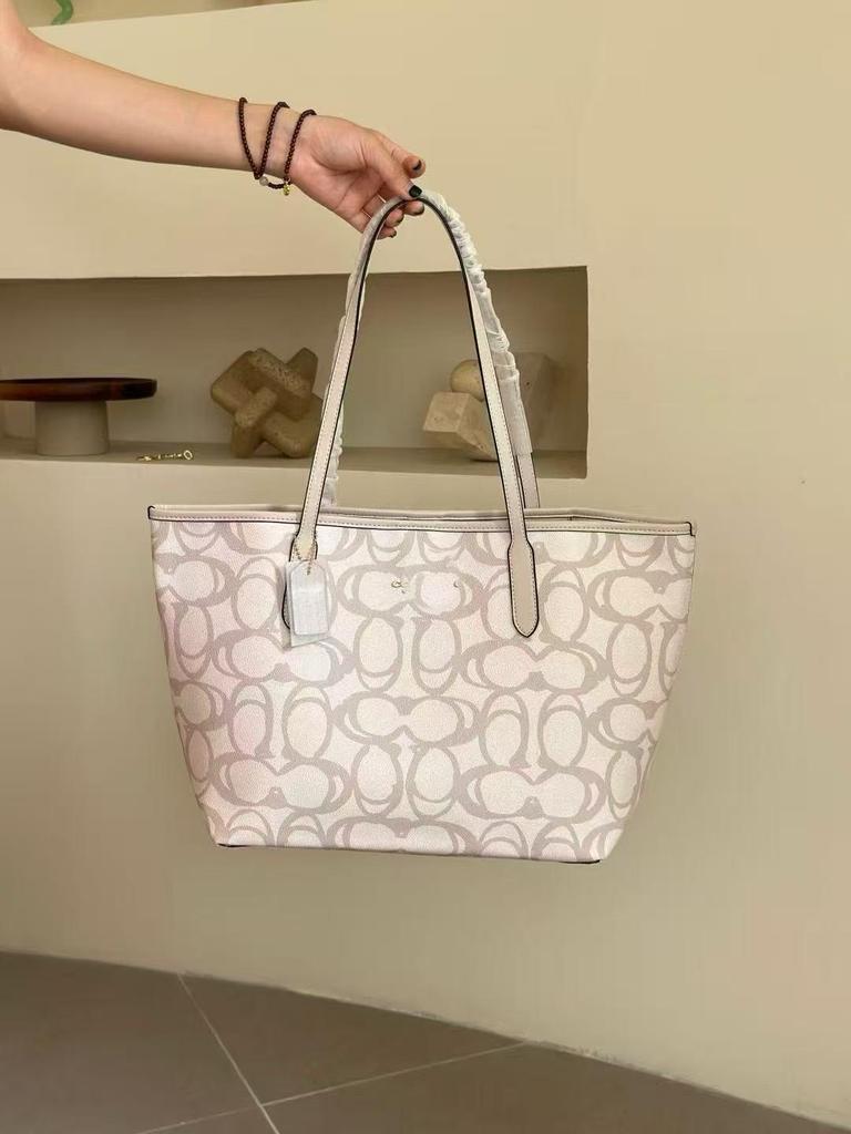 Coach Women's Large Capacity Tote Bag, 2025 Casual Fashion Versatile Shoulder & Crossbody Style