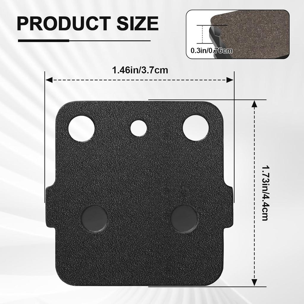 Yerbay Front and Rear Brake Pads for Yamaha Raptor 660 YFM660 2001-2004 Raptor 350 YFM350 2004-2010 for Honda TRX300 1993-2009 TRX 400 1999-2009 ATC