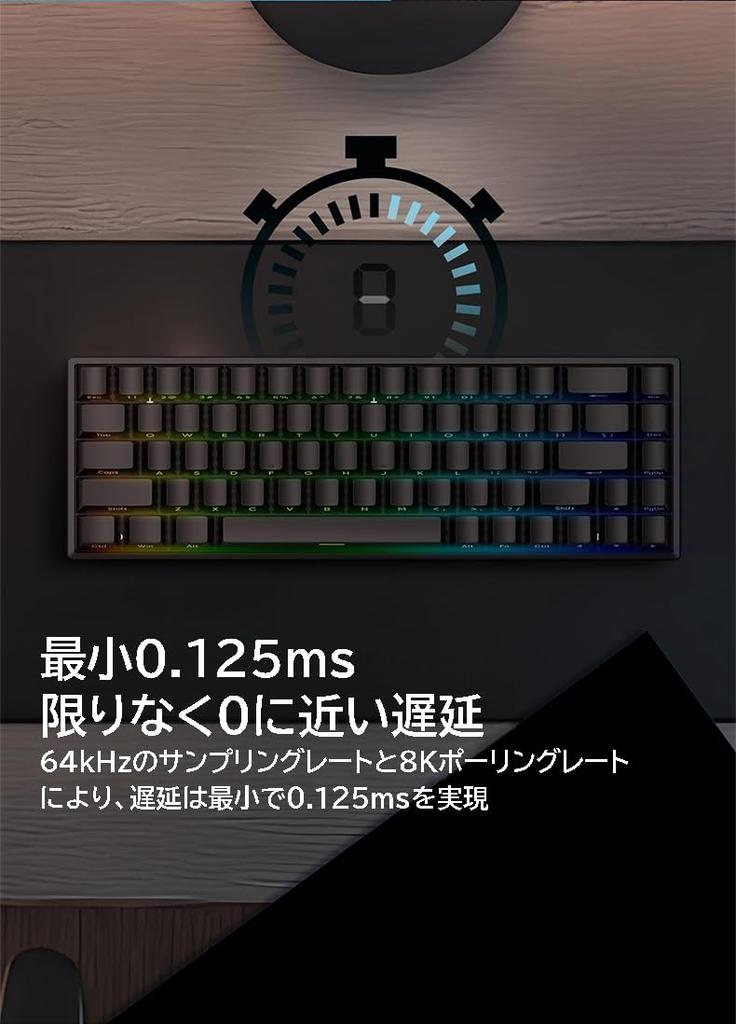 CAROTMAS MARS68 Rapid Trigger Magnetic Switch Gaming Keyboard, TKL 68-Key Mechanical Keyboard, English Layout, Hot Swap, RGB Backlight, Programmable,